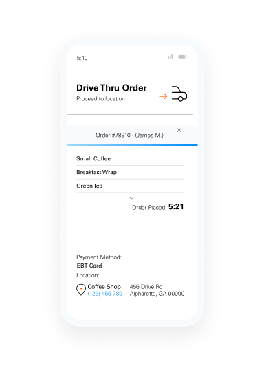 Drive thru Order